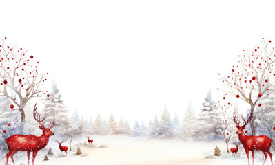 Poster - PNG Christmas theme border outdoors nature mammal.