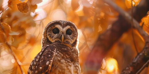 Canvas Print - Spotted Owl in its Natural Habitat