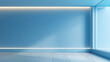 © KotBaton - Universal minimalist blue background for presentation. Light blue wall with built-in lighting.