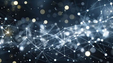 Data technology background. Abstract background. Connecting dots and lines on dark background