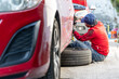 © Moy Ortega/Stocksy - Professional mechanic uses his tools to change the brake pads of a car