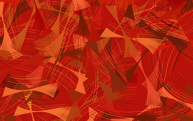Wall Mural - light red vector pattern with curved lines.