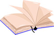 © Tati Star - Open book, notebook. Color illustration, vector.