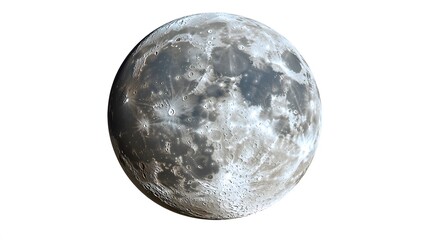 png moon sticker, 3d rendering, transparent background