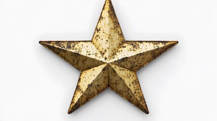 Png star sticker, 3D rendering, transparent background