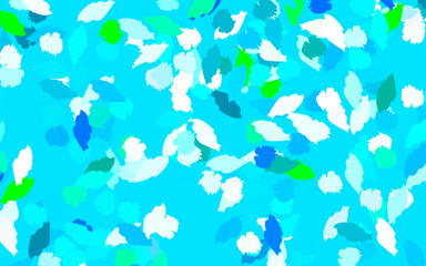 Sticker - light blue, green vector background with abstract shapes.