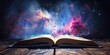 © Brian - open book with colorful magic and a universe of knowledge inside