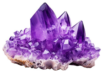 Canvas Print - PNG Amethyst crystal gemstone mineral.