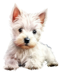 Sticker - PNG Terrier mammal animal white.