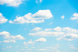 Fototapeta Na ścianę - Sky and clouds, white clouds on blue sky, sky background