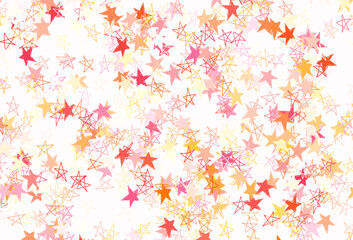 Sticker - Light Red, Yellow vector pattern with christmas stars.