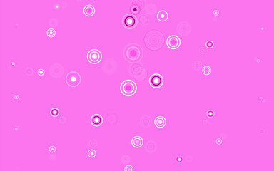 Wall Mural - light pink, blue vector texture with disks.