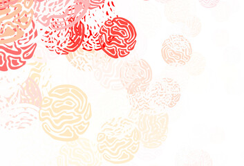 Wall Mural - light red, yellow vector texture with abstract forms.