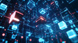 © Clipart Collectors - Futuristic metaverse digital cubes blocks technology network connection concept