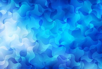 Wall Mural - light blue vector pattern with bent lines.