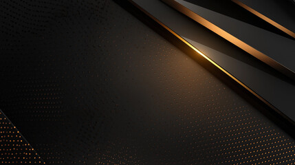 A black background with gold stripes and dots