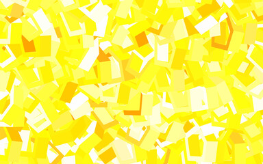 Wall Mural - light orange vector texture with colorful hexagons.