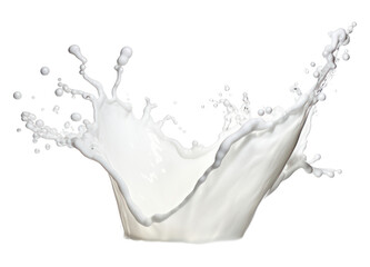 Canvas Print - PNG Milk Splash milk white white background.