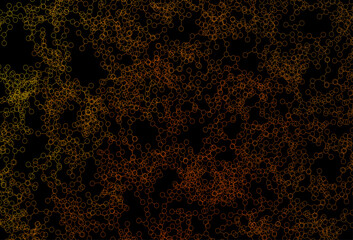 Wall Mural - dark orange vector backdrop with artificial intelligence data.