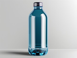 Wall Mural - plastic bottle with pink cap on transparent background.