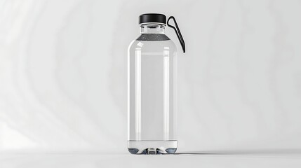 Wall Mural - plastic bottle with pink cap on transparent background.