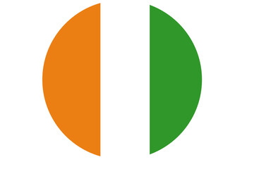 Wall Mural - ivory coast flag button