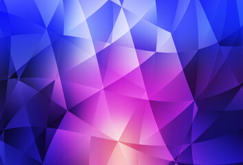 Wall Mural - light blue, red vector triangle mosaic background.