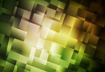 Wall Mural - Dark Green, Yellow vector pattern in square style.