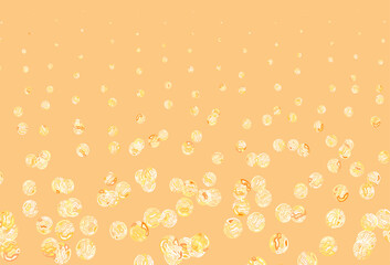 Wall Mural - light orange vector template with circles.