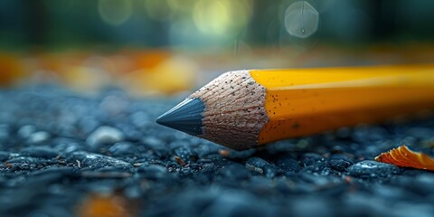 Poster - a close up of a pencil. 