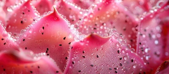 Wall Mural - Close-up of Dewy Dragon Fruit