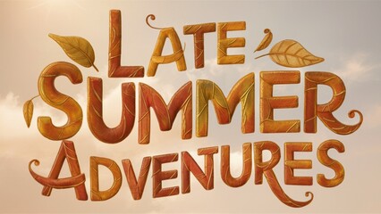 Poster - A logo for a late summer adventure, AI