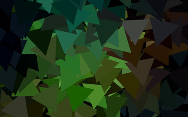 Poster - Dark Green, Red vector background with polygonal style.