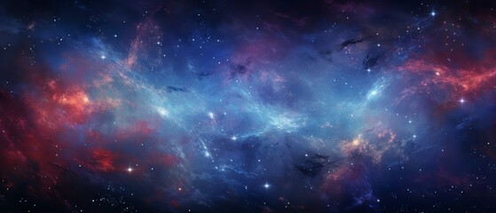 Wall Mural - Night sky with stars and nebula. Space background.