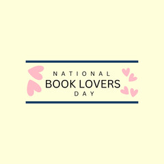 Wall Mural - National book lovers day minimalist design 