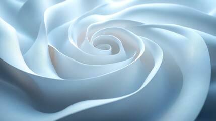 Wall Mural - A close up of a white rose with a blue background