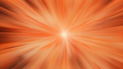 Wall Mural - Blurred orange zoom perspective background. Abstract soft explosion effect. Generative AI