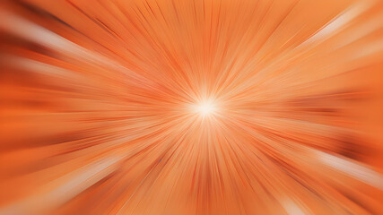 Wall Mural - Blurred orange zoom perspective background. Abstract soft explosion effect. Generative AI