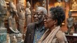 © A Denny Syahputra - An elderly couple explores and admires ancient artifacts at a cultural museum