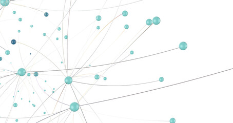 Wall Mural - Abstract network of physical devices on the Internet using a network connection