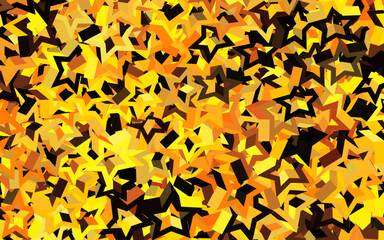 Wall Mural - Dark Orange vector template with sky stars.