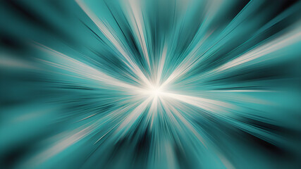 Wall Mural - blurred turquoise zoom perspective background. abstract soft explosion effect. generative ai