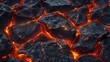 © Felix - Active volcanic lava flow with glowing molten lava
