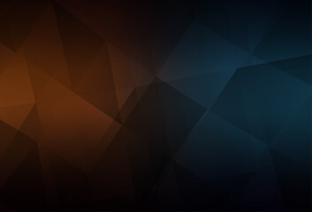 Wall Mural - Dark Blue, Yellow vector abstract polygonal background.