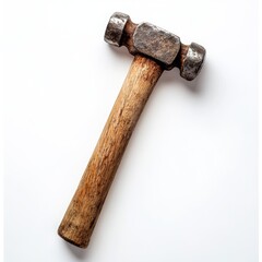 a hammer with wooden on white background

--v
 6.1