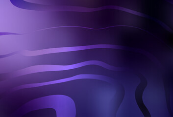 Wall Mural - dark purple vector template with bent lines.