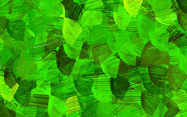 Wall Mural - light green, yellow vector pattern with bent lines.