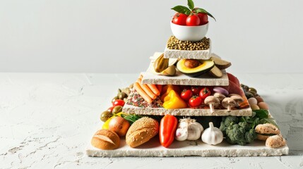 Wall Mural - Food Pyramid Display