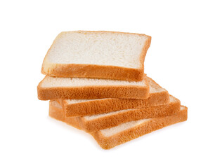 Canvas Print - sliced bread isolated on white background