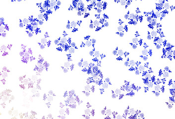 Sticker - light pink, blue vector backdrop with memphis shapes.
